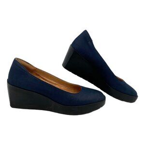 Vionic Blue Suede Wedges | Women's Size 6
